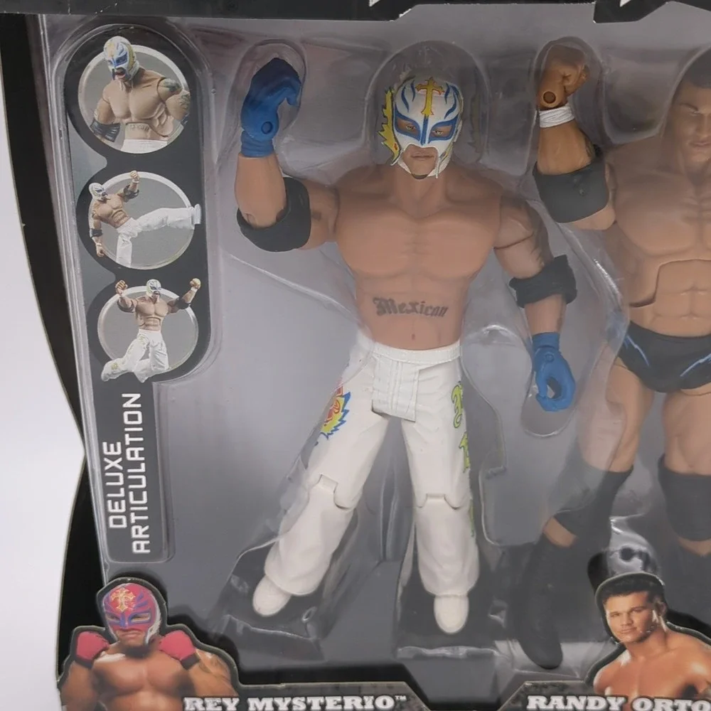 WWE Rey Mysterio Randy Orton Kurt Angle 3 Pack ERROR Deluxe Aggression Jakks